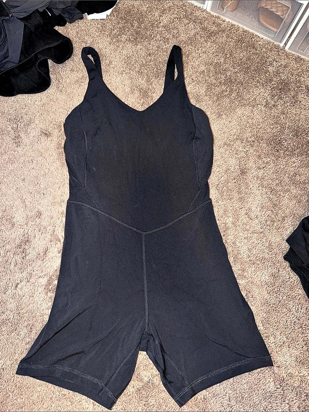 Lululemon Align Bodysuit 6" Black Romper